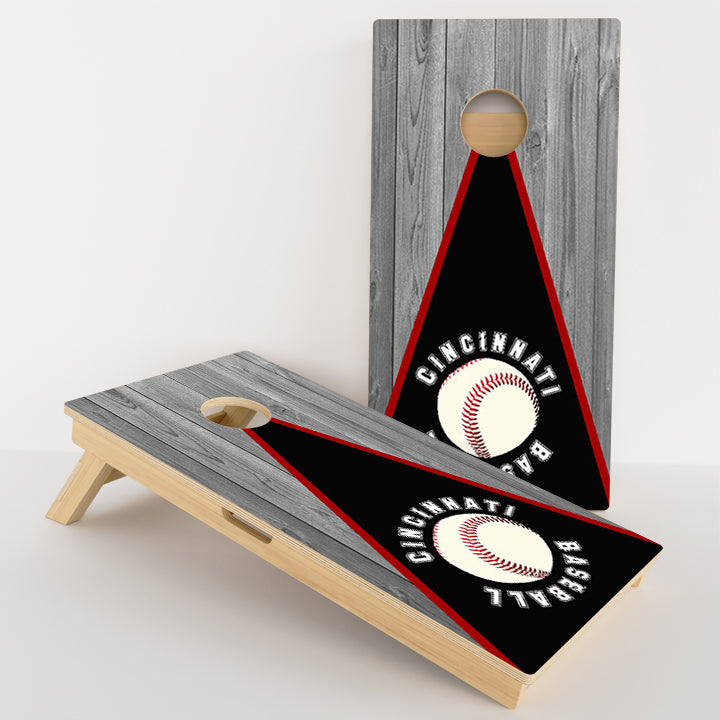Cincinnati Baseball White & Red Professional Cornhole Boards